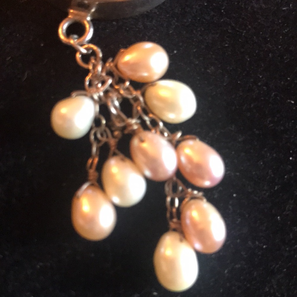 STERLING CLASP SINGLE STRAND OF LARGE GLASS PEARLS - Picture 3 of 14